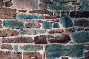 Greensand in the tower of Husborne Crawley church January 2011